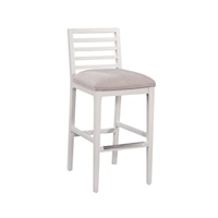 Transitional Bar Stool with Upholstered Seat