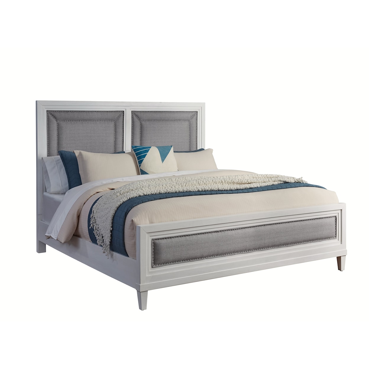 American Woodcrafters Dunescape King Upholstered Bed
