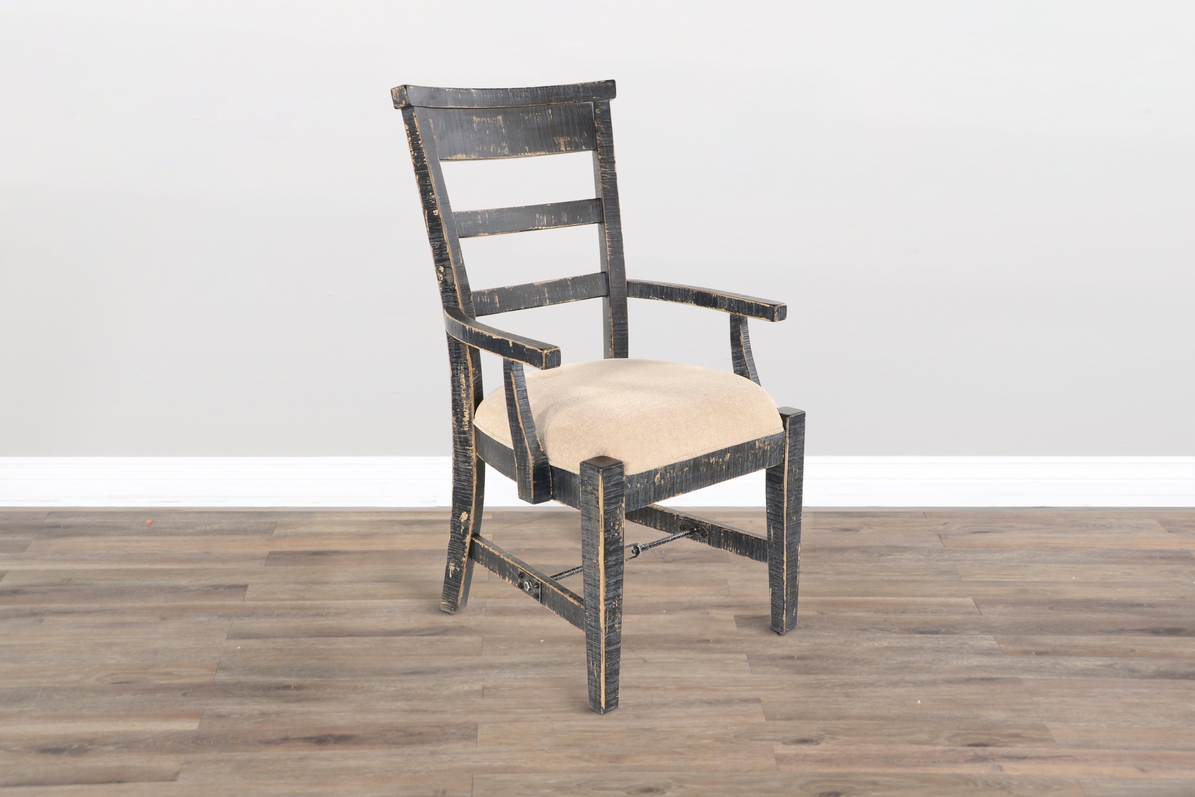 Black Sand Arm Chair, Cushion Seat