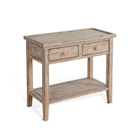 Farmhouse Side Table with Storage