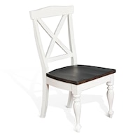 Cottage Two Tone X-Back Dining Chair
