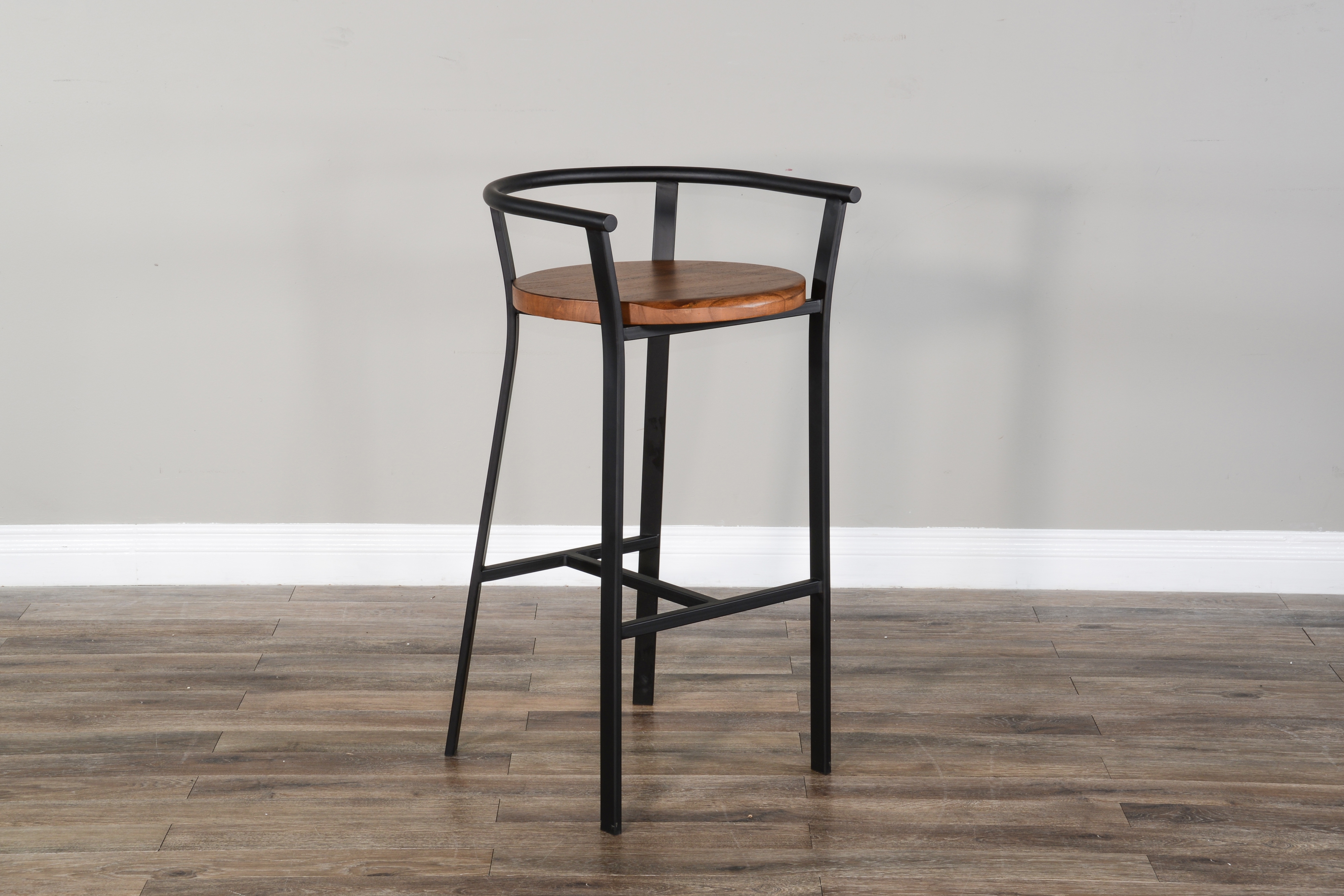 30"H Barstool, Wood Seat