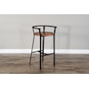 Sunny Designs Metroflex 30"H Barstool, Wood Seat