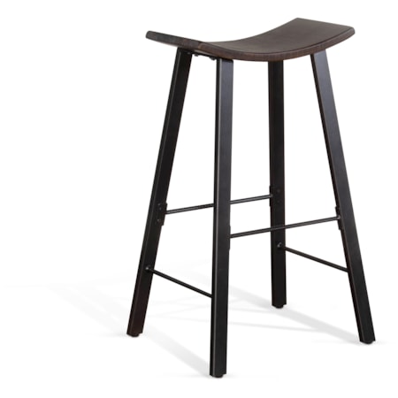 30"H Stool, Wood Seat