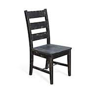 Farmhouse Dining Side Chair with Ladder Back