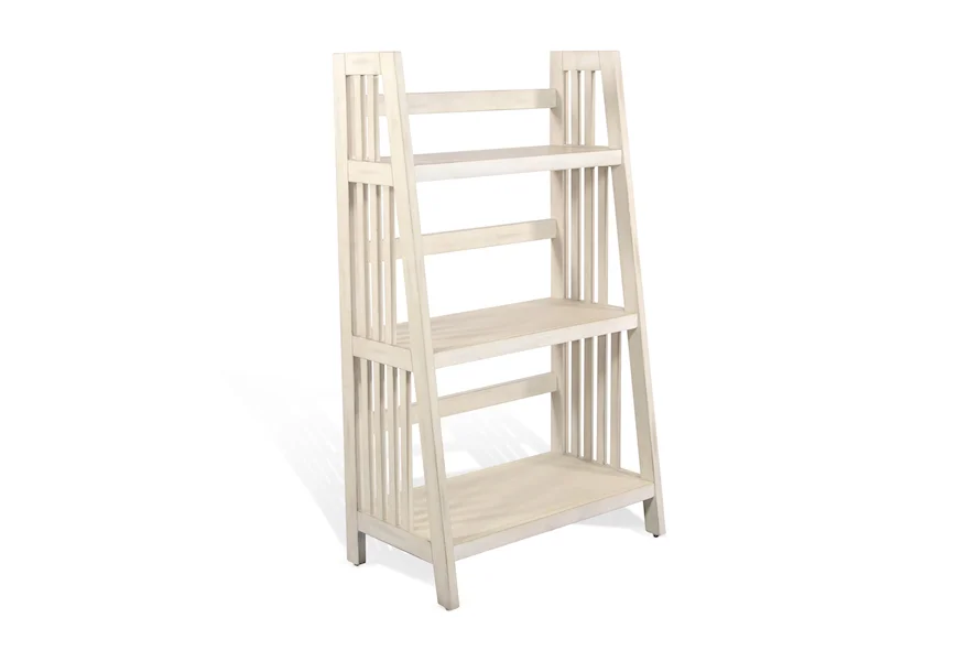 2839 Marble White 48"H Folding Bookcase by Sunny Designs at Conlin's Furniture