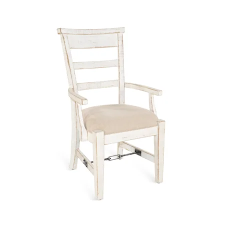 White Sand Arm Chair, Cushion Seat