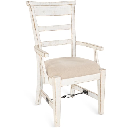 White Sand Arm Chair, Cushion Seat
