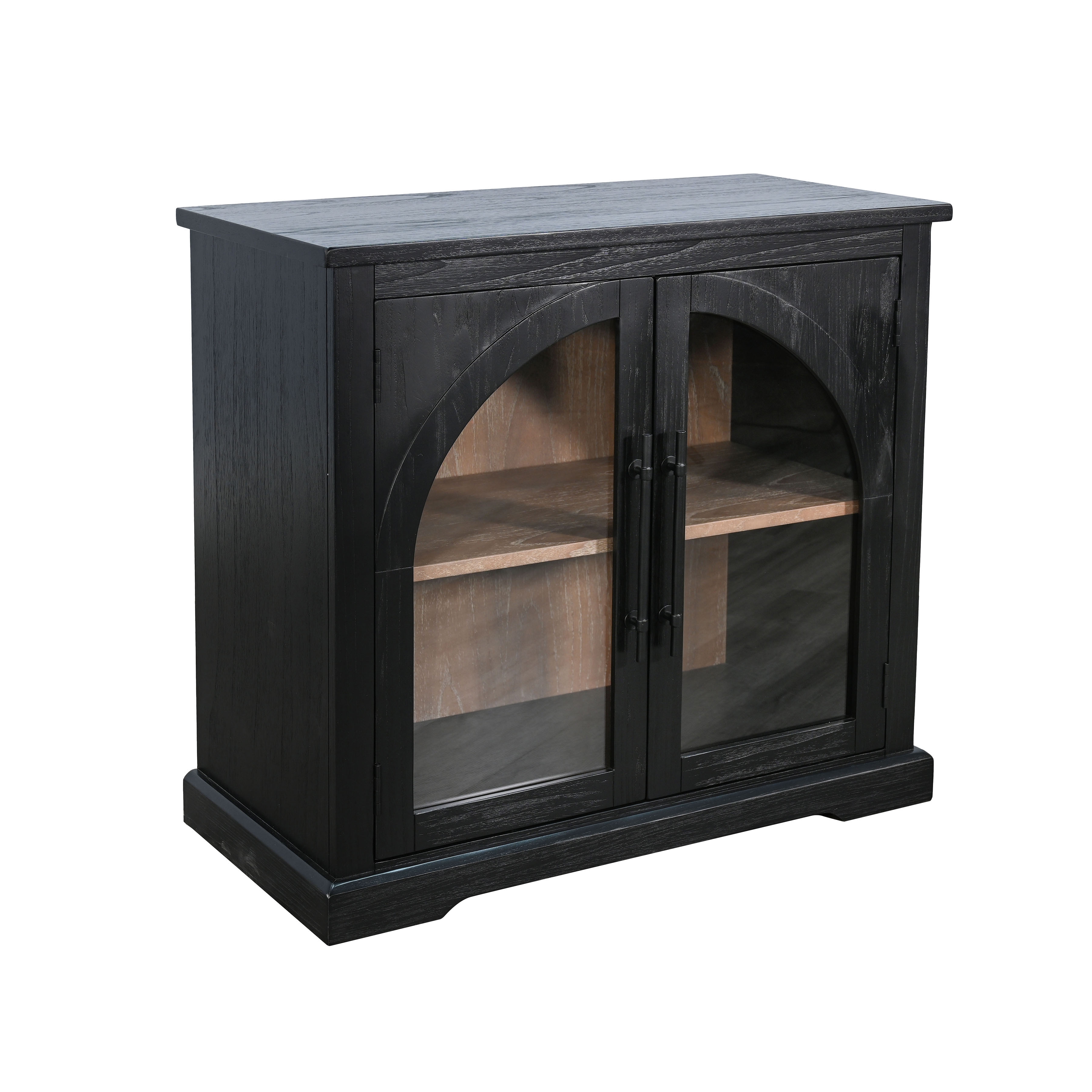 Elena Small Black Wood Cabinet