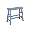 Sunny Designs Marina Ocean Blue 30"H Bench, Wood Seat