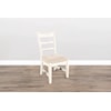 Sunny Designs Marina White Sand Arm Chair, Cushion Seat