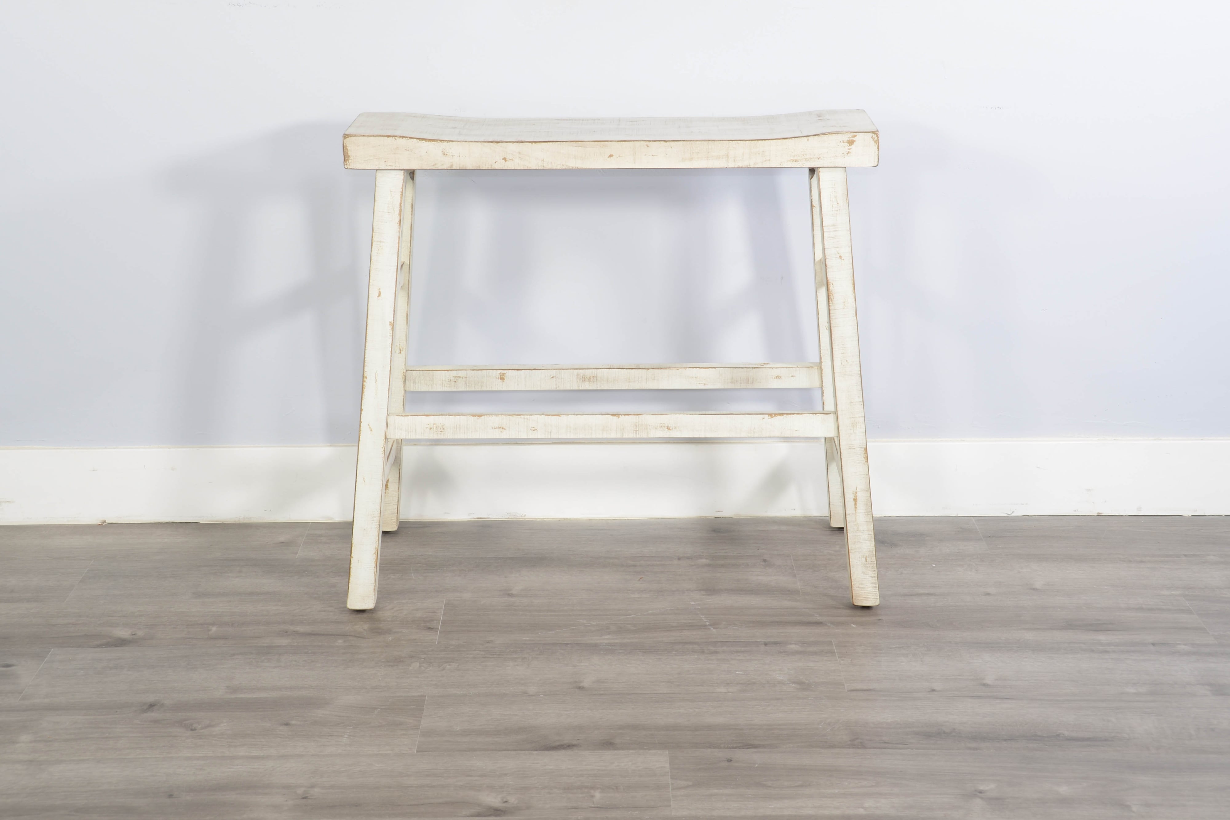 Sunny Designs Marina White Sand 30"H Bench, Wood Seat