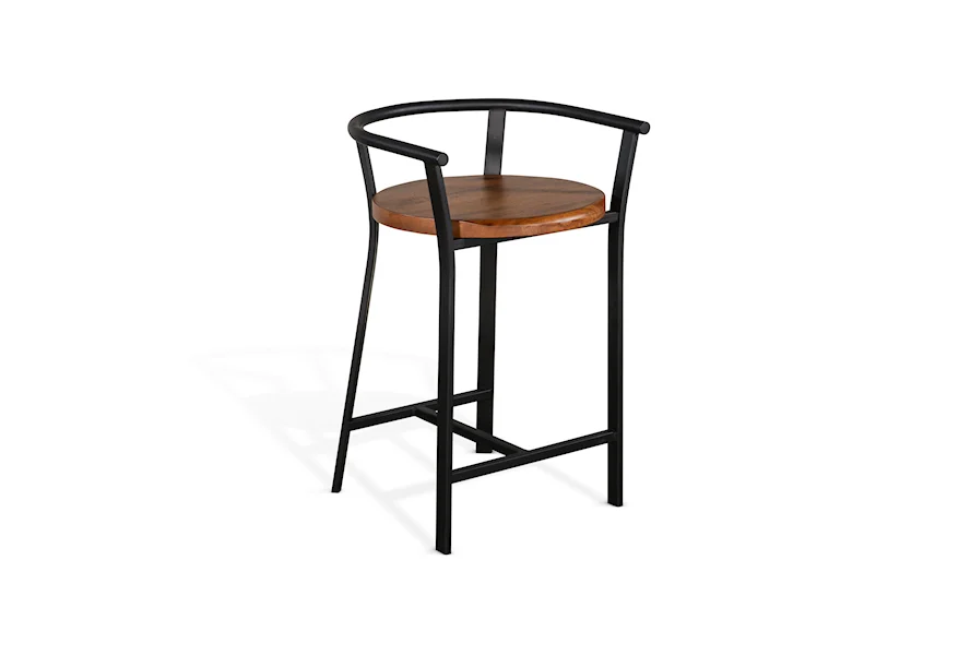 Metroflex 24"H Barstool, Wood Seat by Sunny Designs at Sparks HomeStore