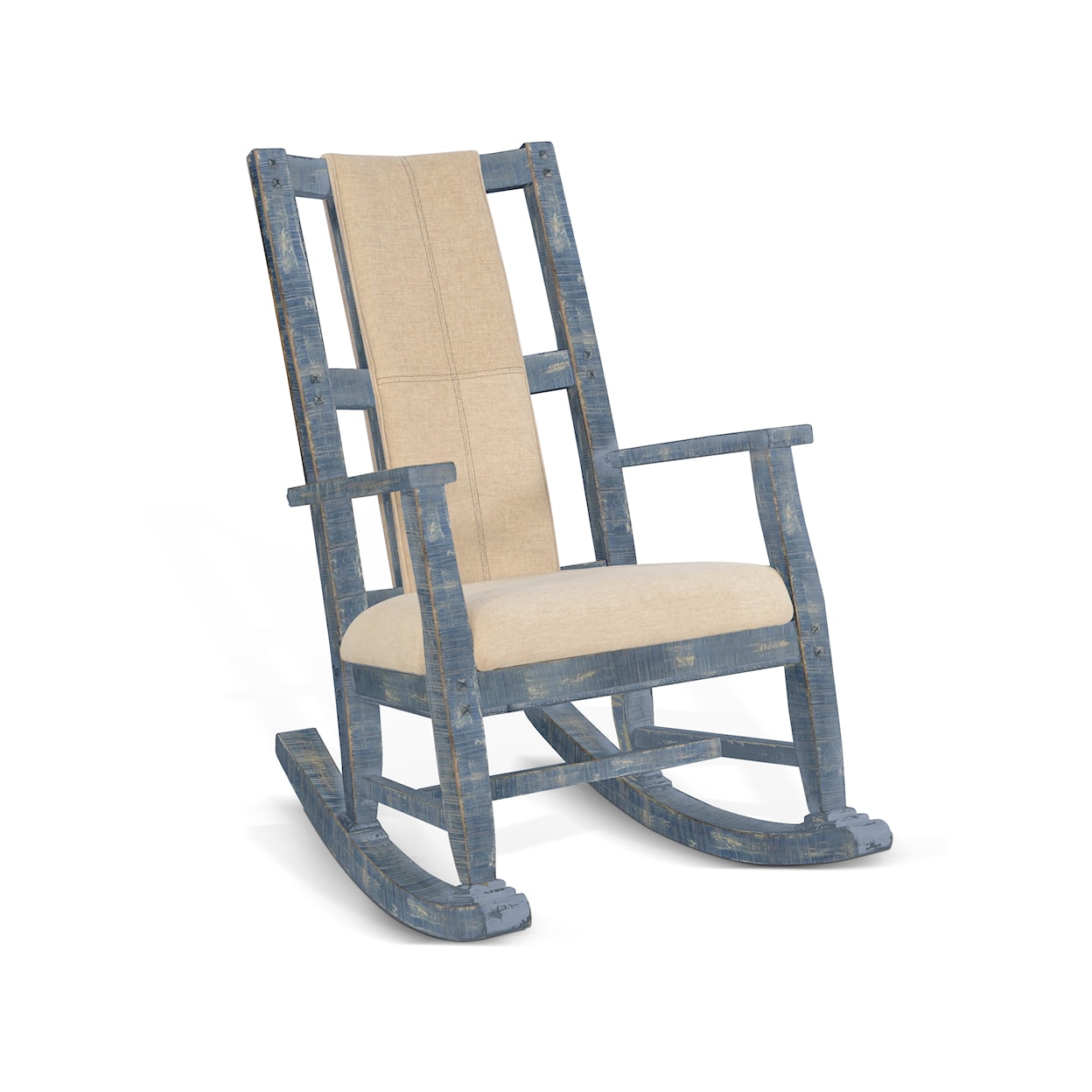 VFM Signature Marina Ocean Blue Rocker, Cushion Seat & Back