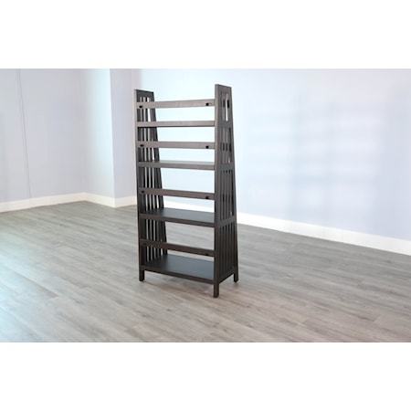 Black Walnut 60&quot;H Folding Bookcase