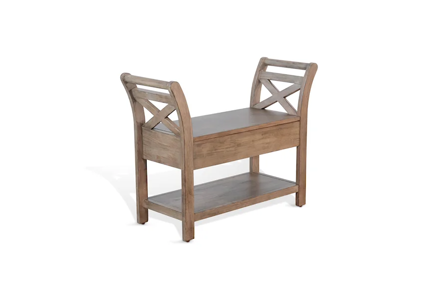 Doe Valley Accent Bench w/ Storage by Sunny Designs at Wayside Furniture & Mattress