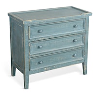 Farmhouse End Table with Drawers and Painted Knobs