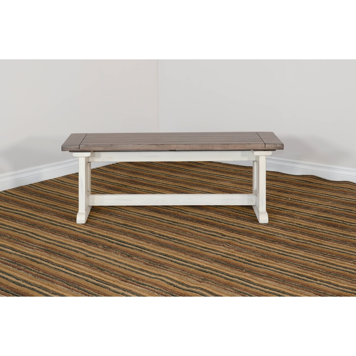 Sunny Designs Pasadena Dining Bench with Two-Tone Finish