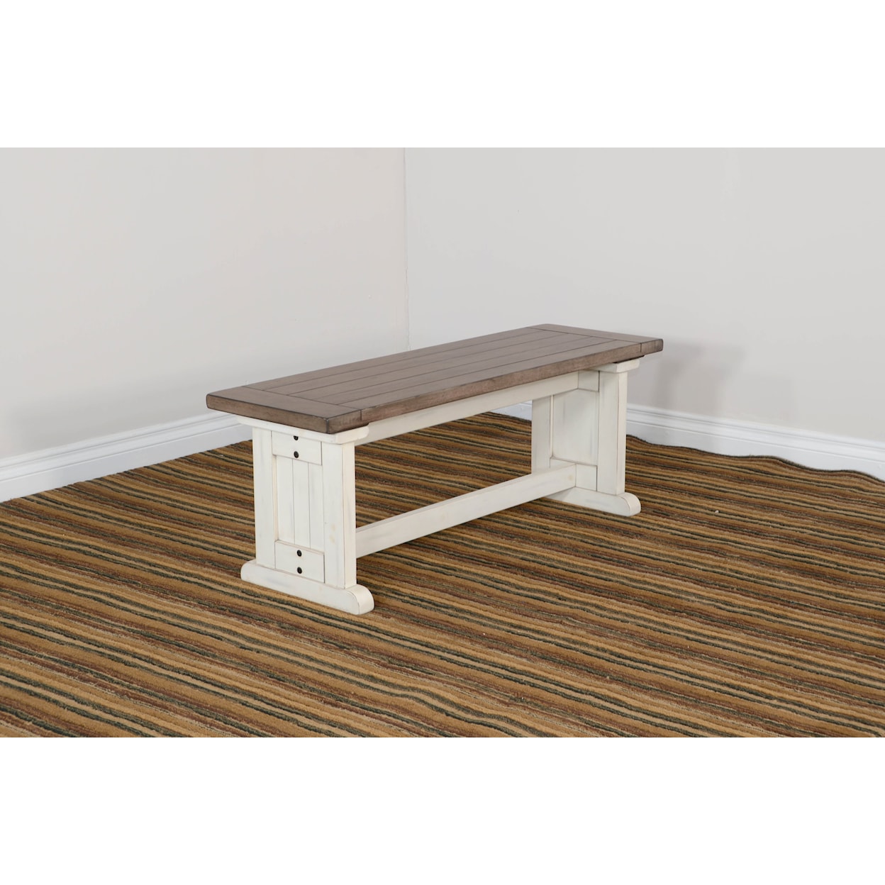 Sunny Designs Pasadena Dining Bench with Two-Tone Finish