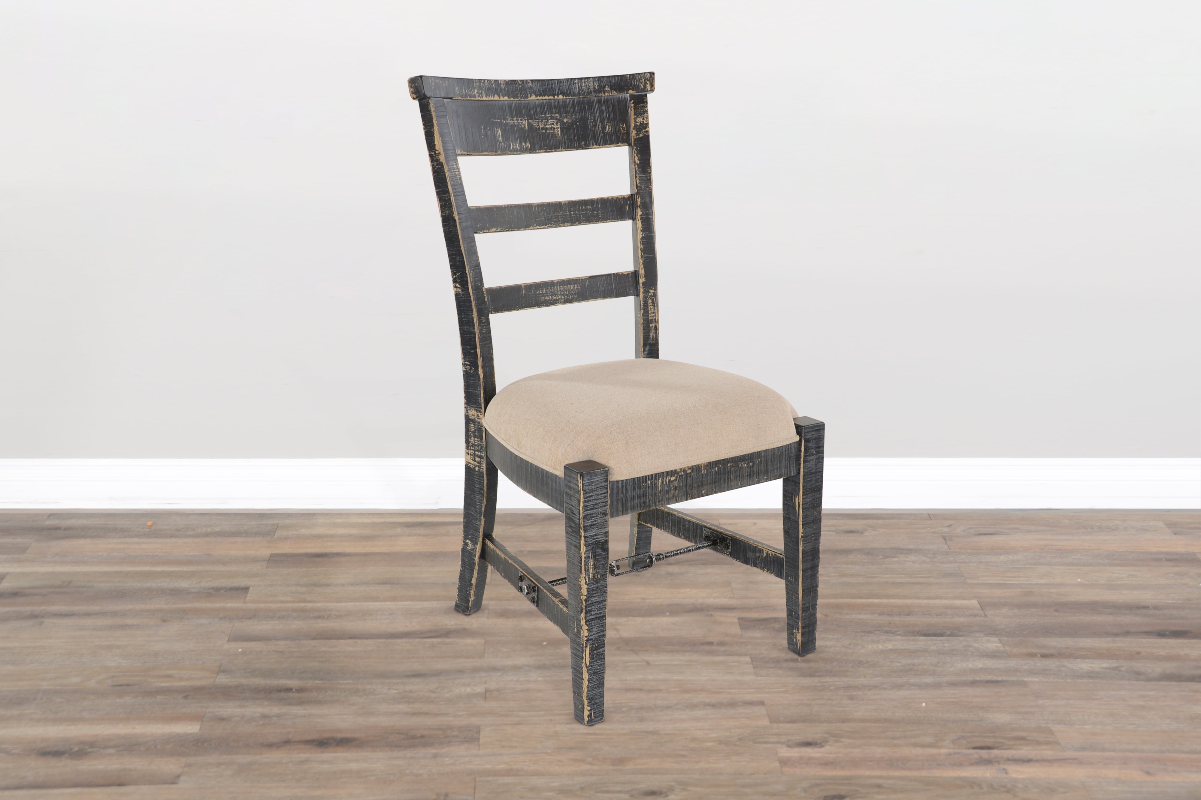 Sunny Designs Marina Black Sand Side Chair, Cushion Seat