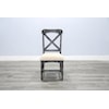 Sunny Designs Marina Black Sand Dining Chair, Cushion seat