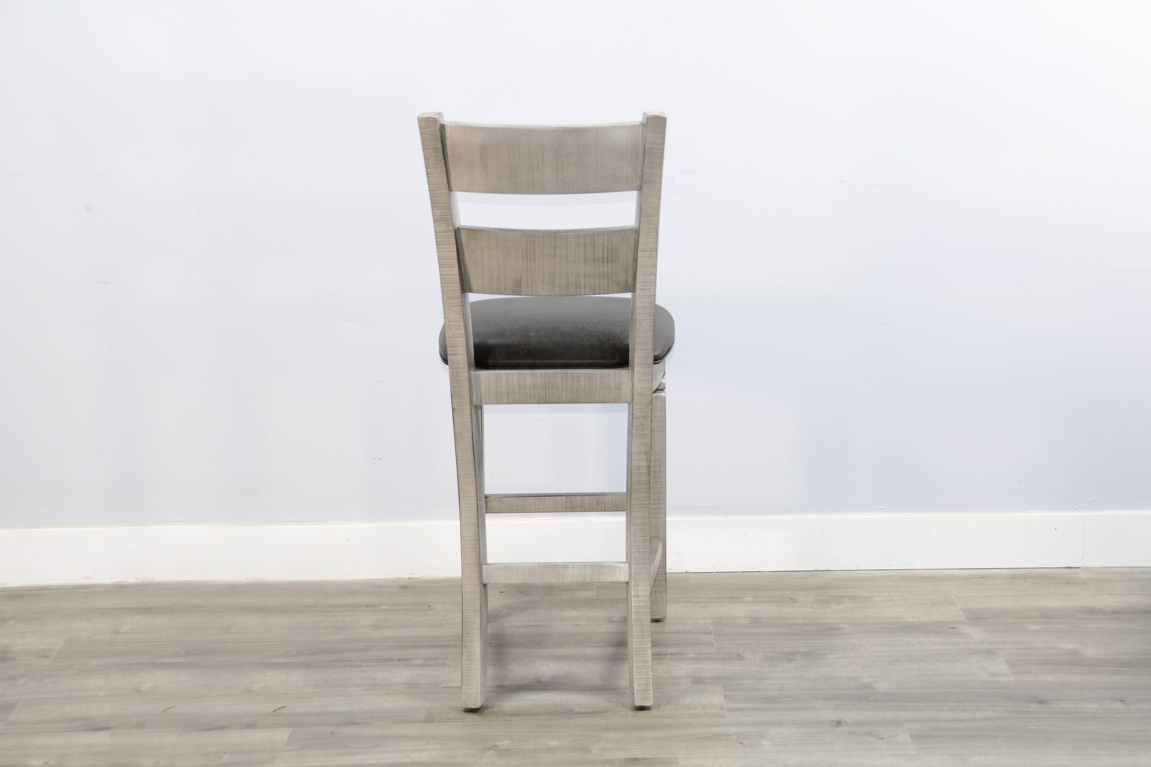 Alpine Grey Ladder-back Barstool