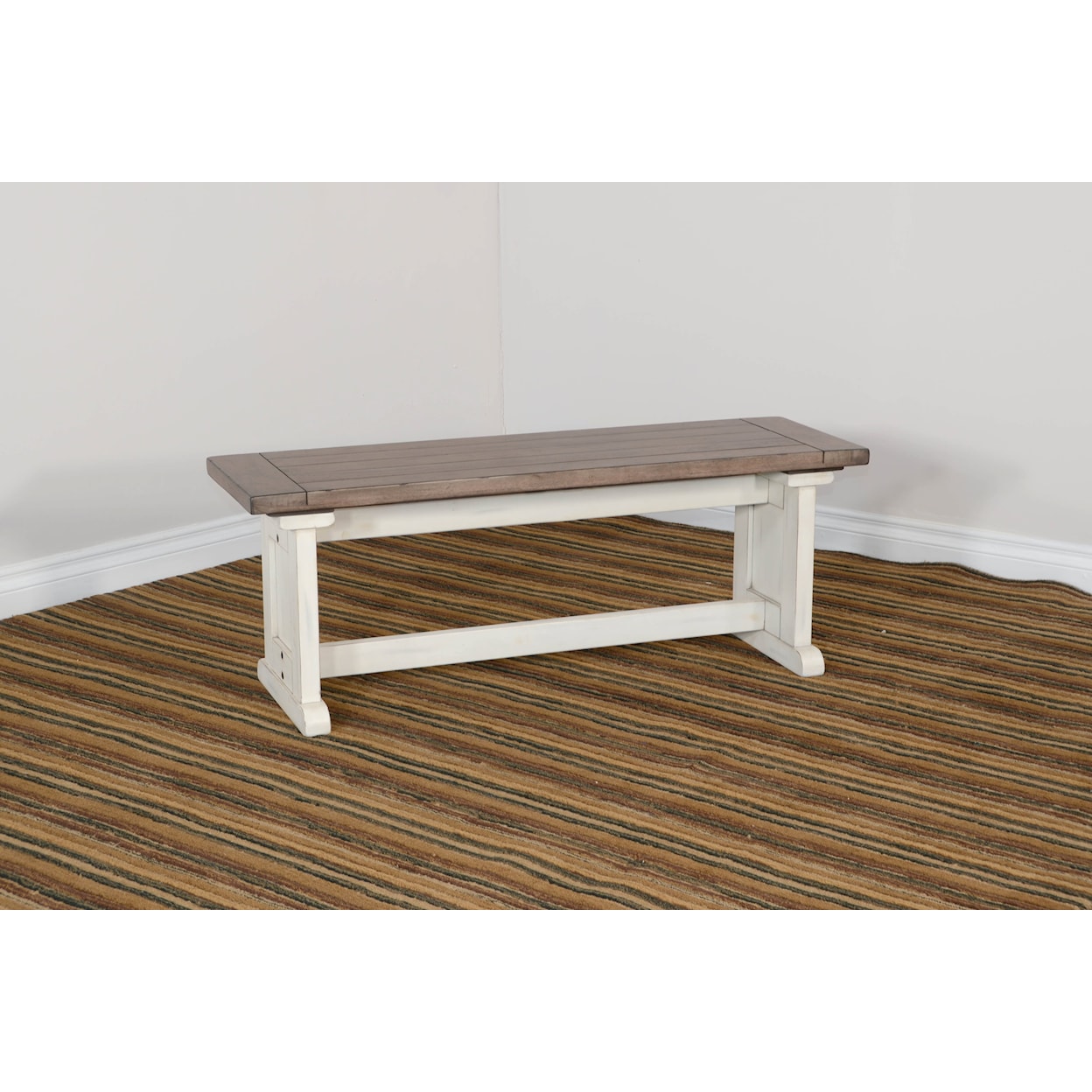 Sunny Designs Pasadena Dining Bench with Two-Tone Finish