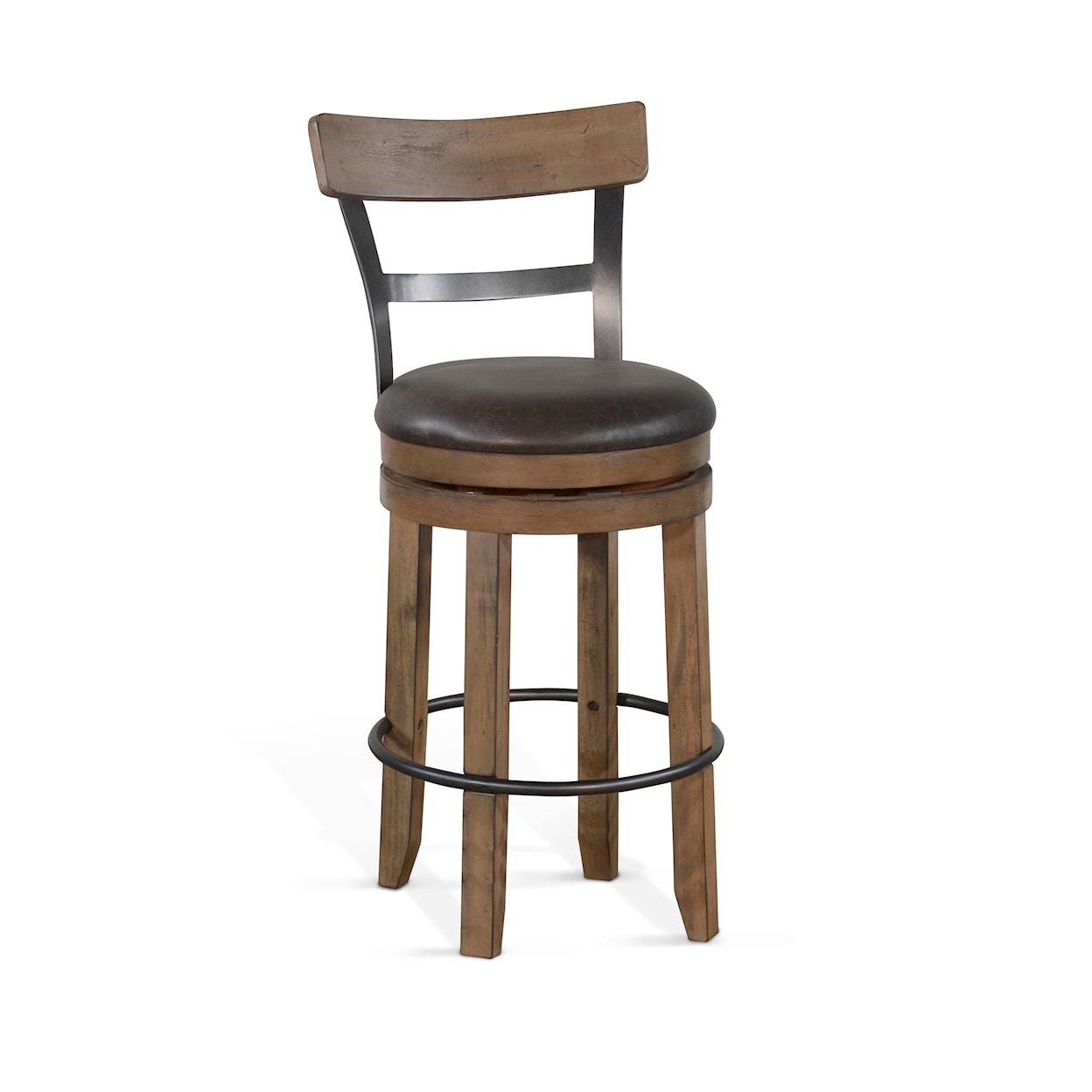 Sunny Designs Doe Valley Swivel Barstool with Back