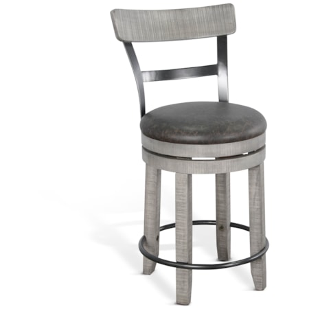 Counter Swivel Barstool, Cushion Seat