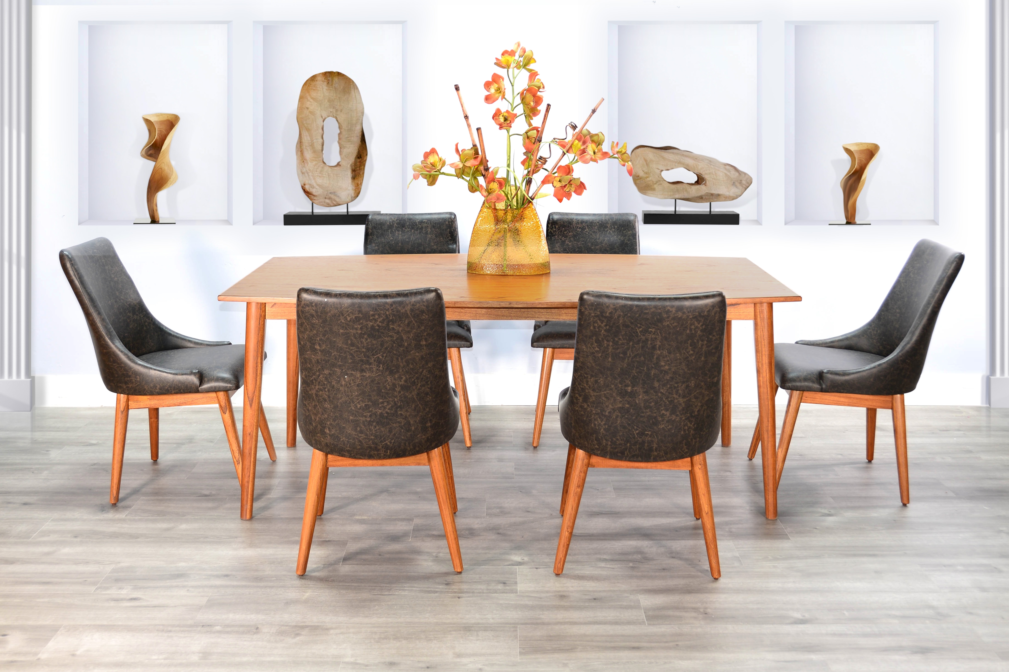 Mid-Century Modern Upholstered Dining Chair