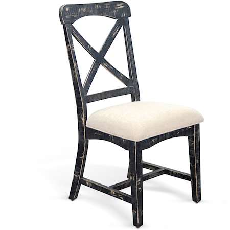 Black Sand Dining Chair, Cushion seat