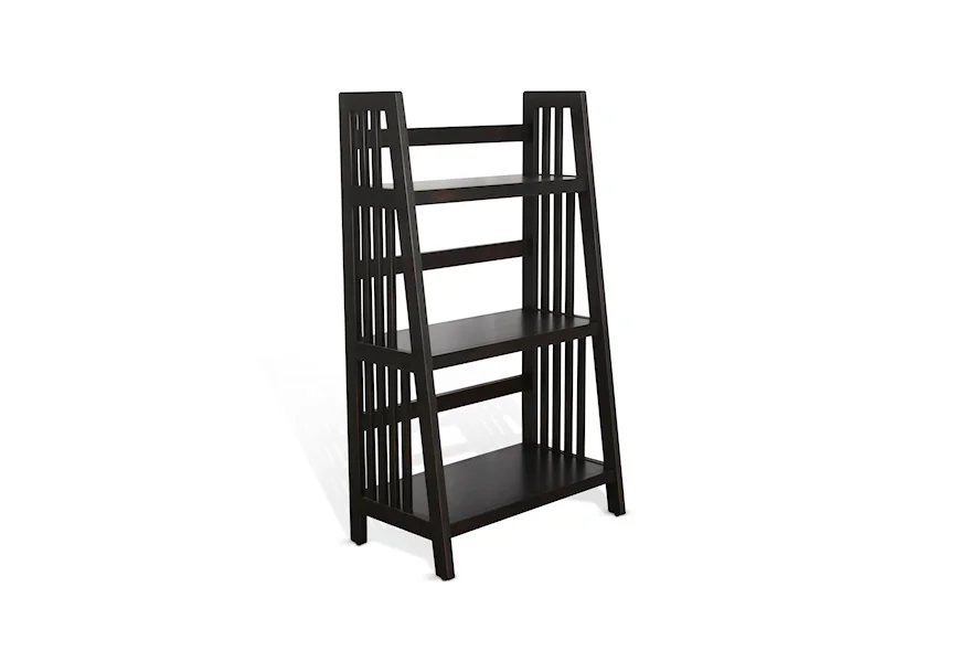 2839 Black Walnut 48"H Folding Bookcase by Sunny Designs at Del Sol Furniture