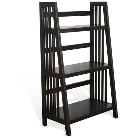 Black Walnut 48"H Folding Bookcase
