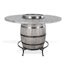 Sunny Designs Alpine Grey 5-Piece Round Wine Barrel Base Table Set