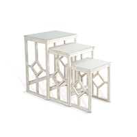 Farmhouse Nesting Table with Decorative Sides