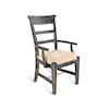 Sunny Designs Marina Black Sand Arm Chair, Cushion Seat