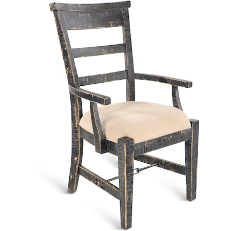 Black Sand Arm Chair, Cushion Seat