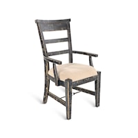 Black Sand Arm Chair, Cushion Seat
