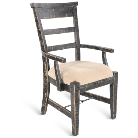 Black Sand Arm Chair, Cushion Seat