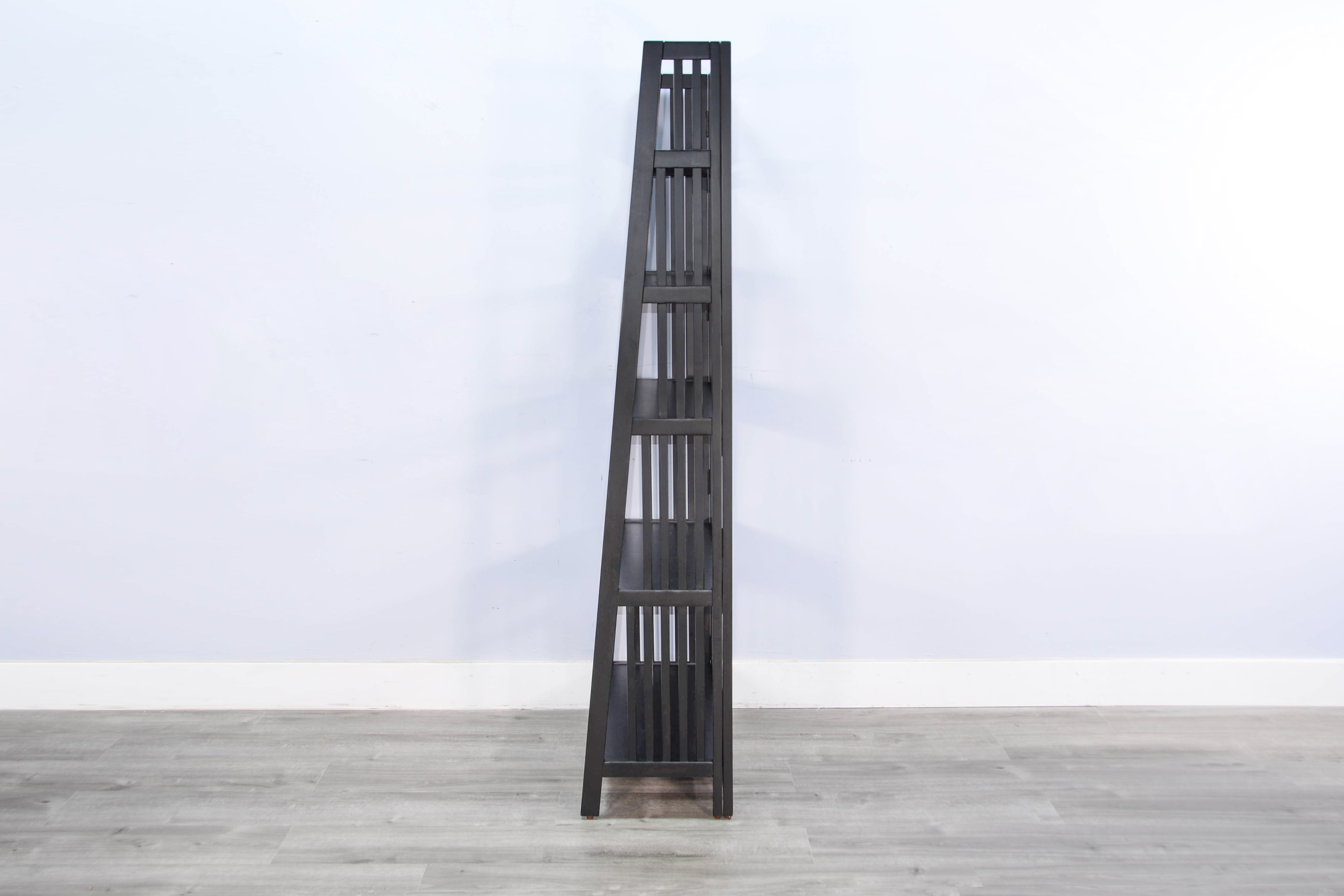 Black Walnut 72"H Folding Bookcase