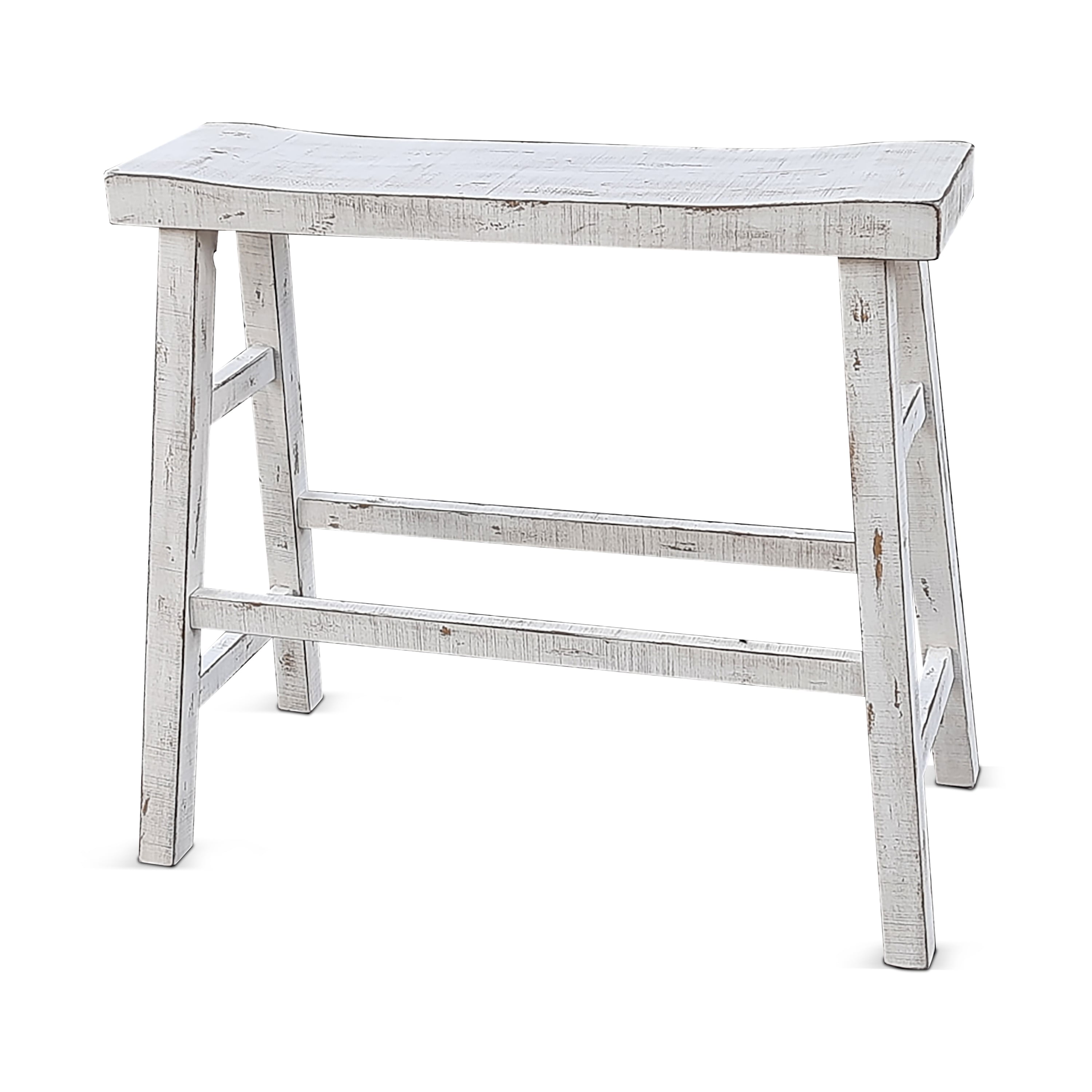 Sunny Designs Marina White Sand 30"H Bench, Wood Seat