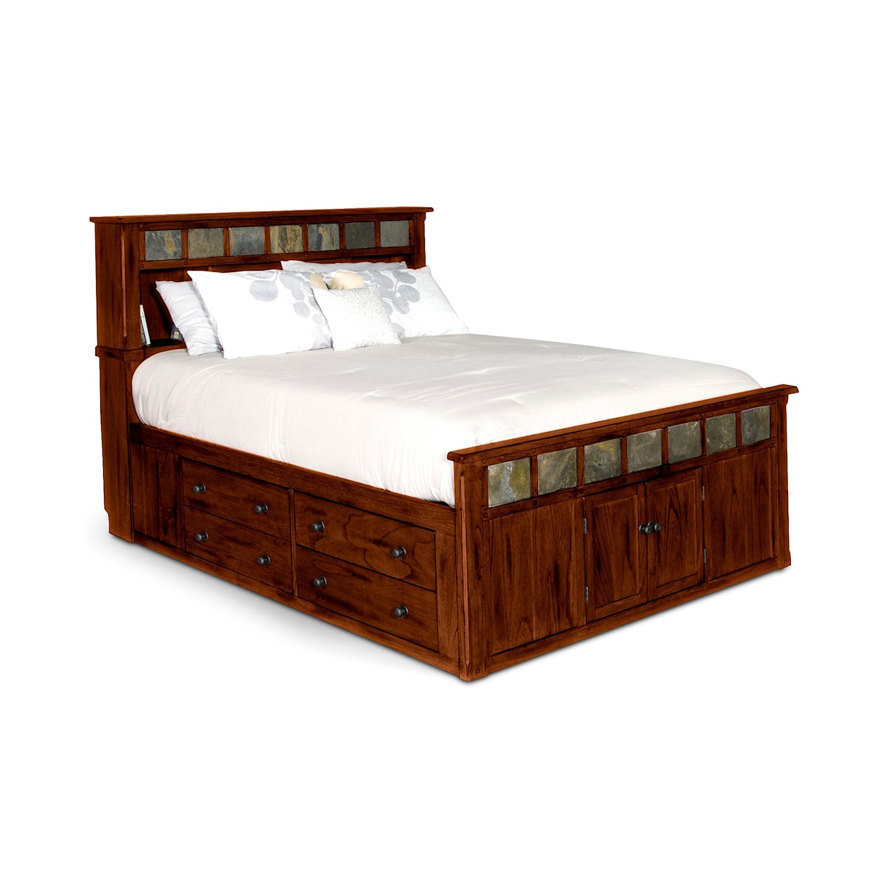 Sunny Designs Santa Fe King Storage Bed w/ Slate