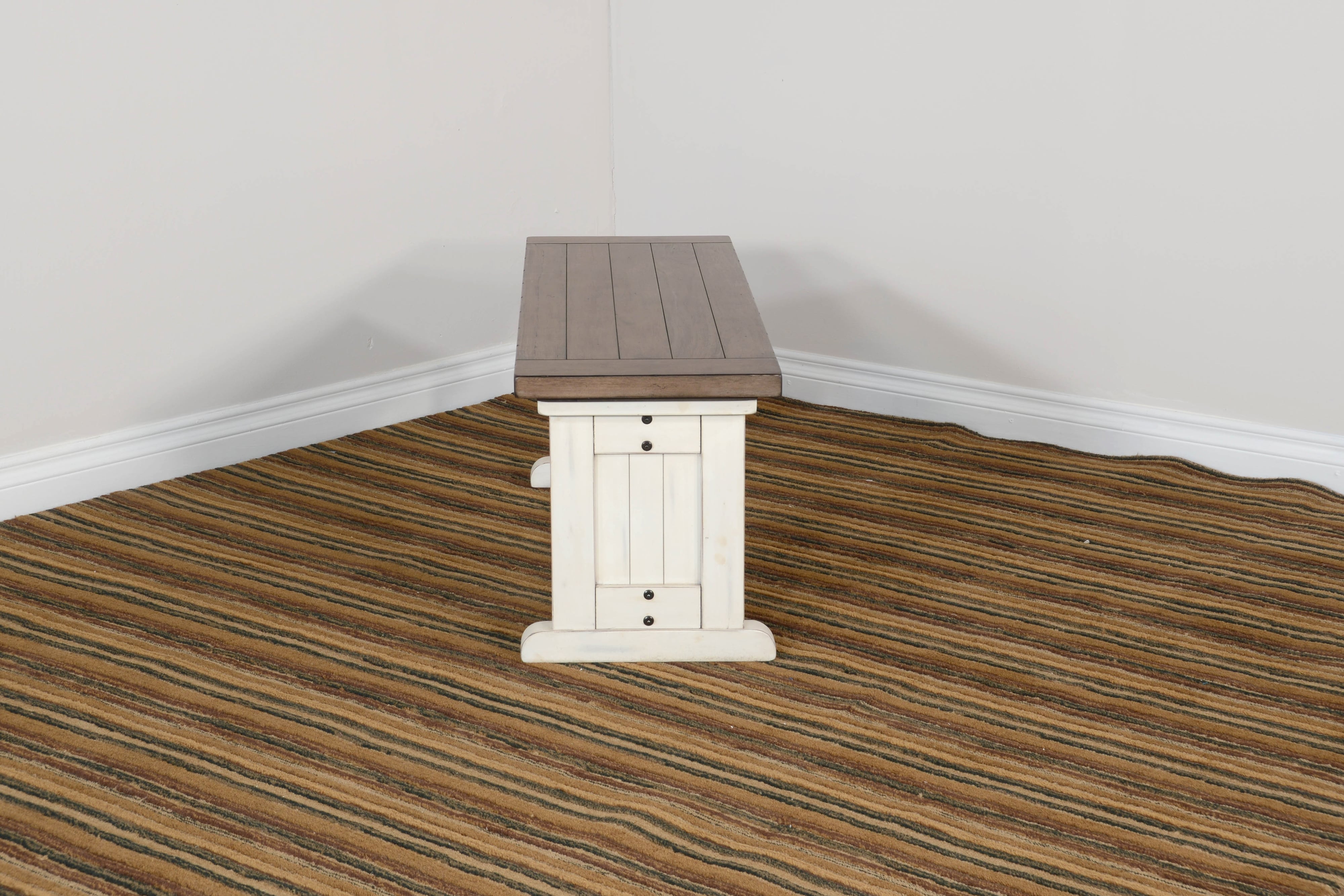 Dining Bench with Two-Tone Finish