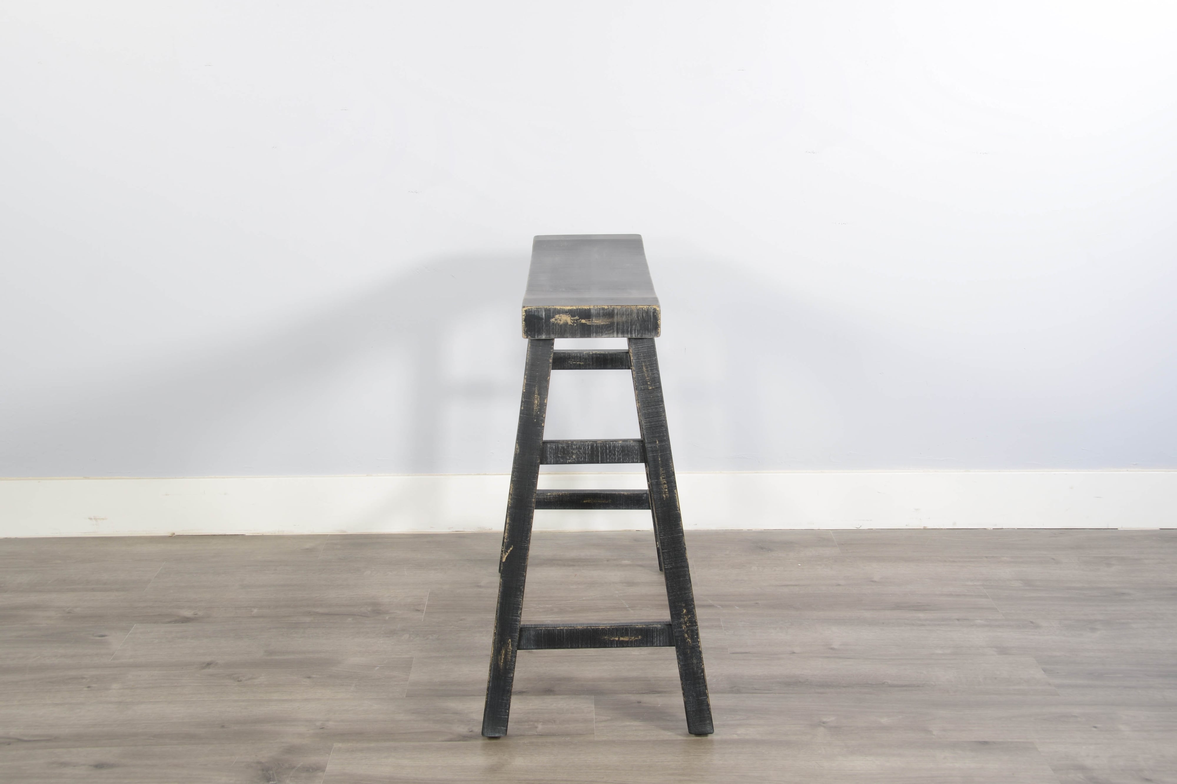 Sunny Designs Marina Black Sand 30"H Bench, Wood Seat