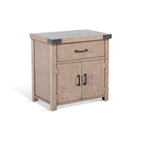 Nightstand with 2 Doors and 1 Drawer