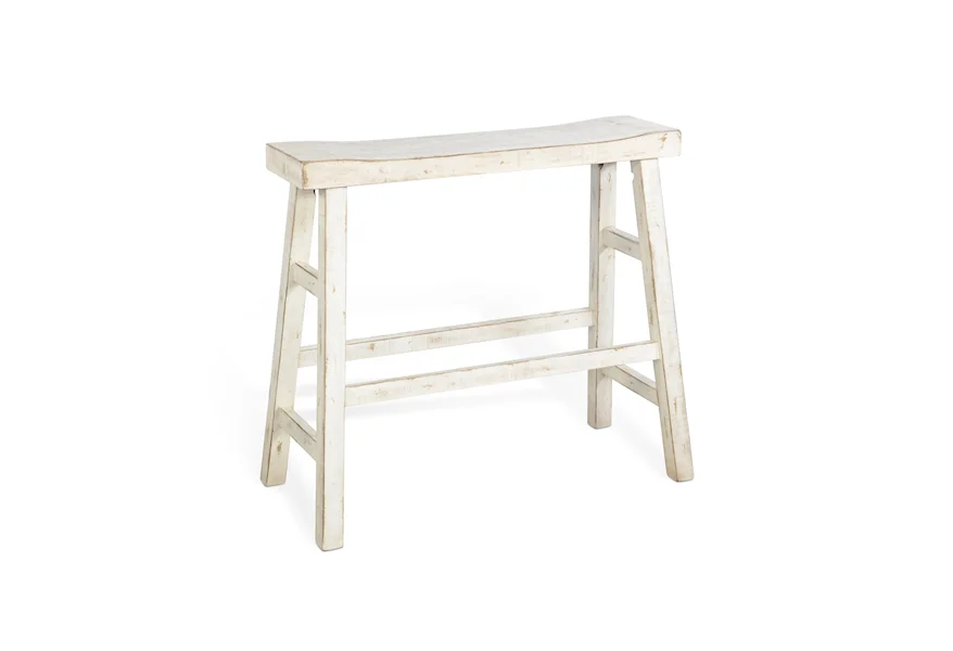 Marina White Sand 30"H Bench, Wood Seat by Sunny Designs at Conlin's Furniture