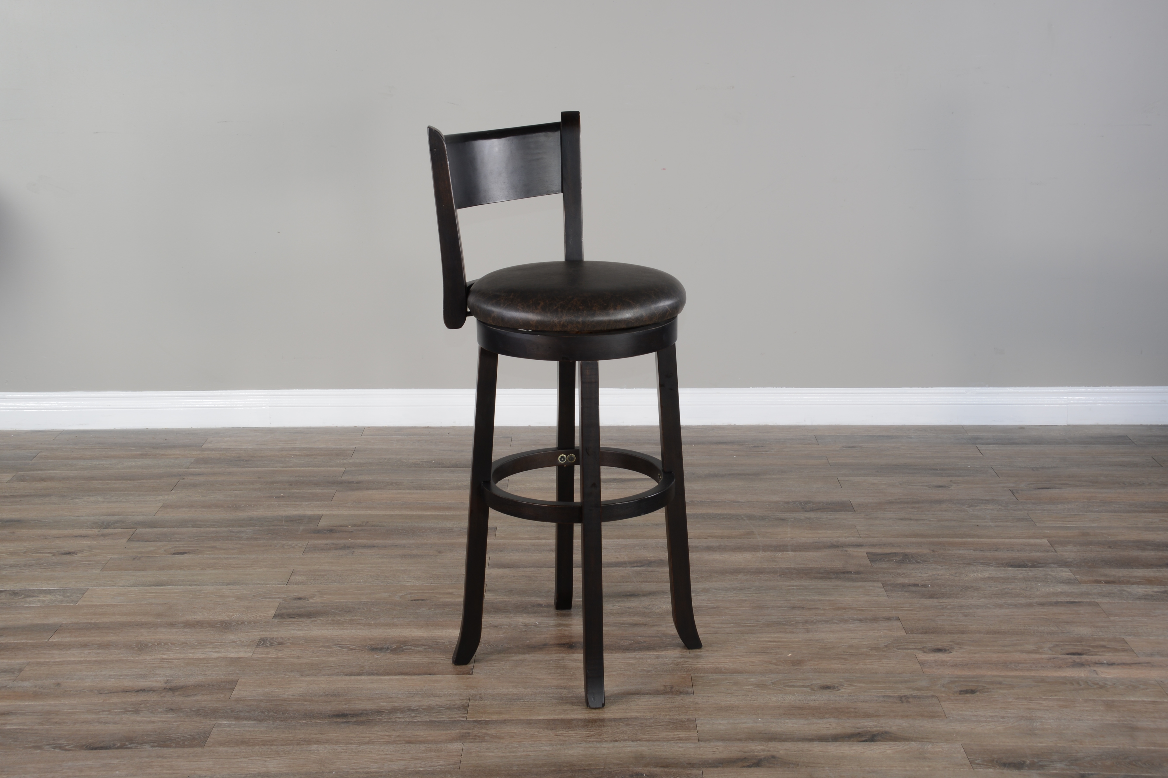 30"H Swivel Barstool, Cushion Seat &amp; Back