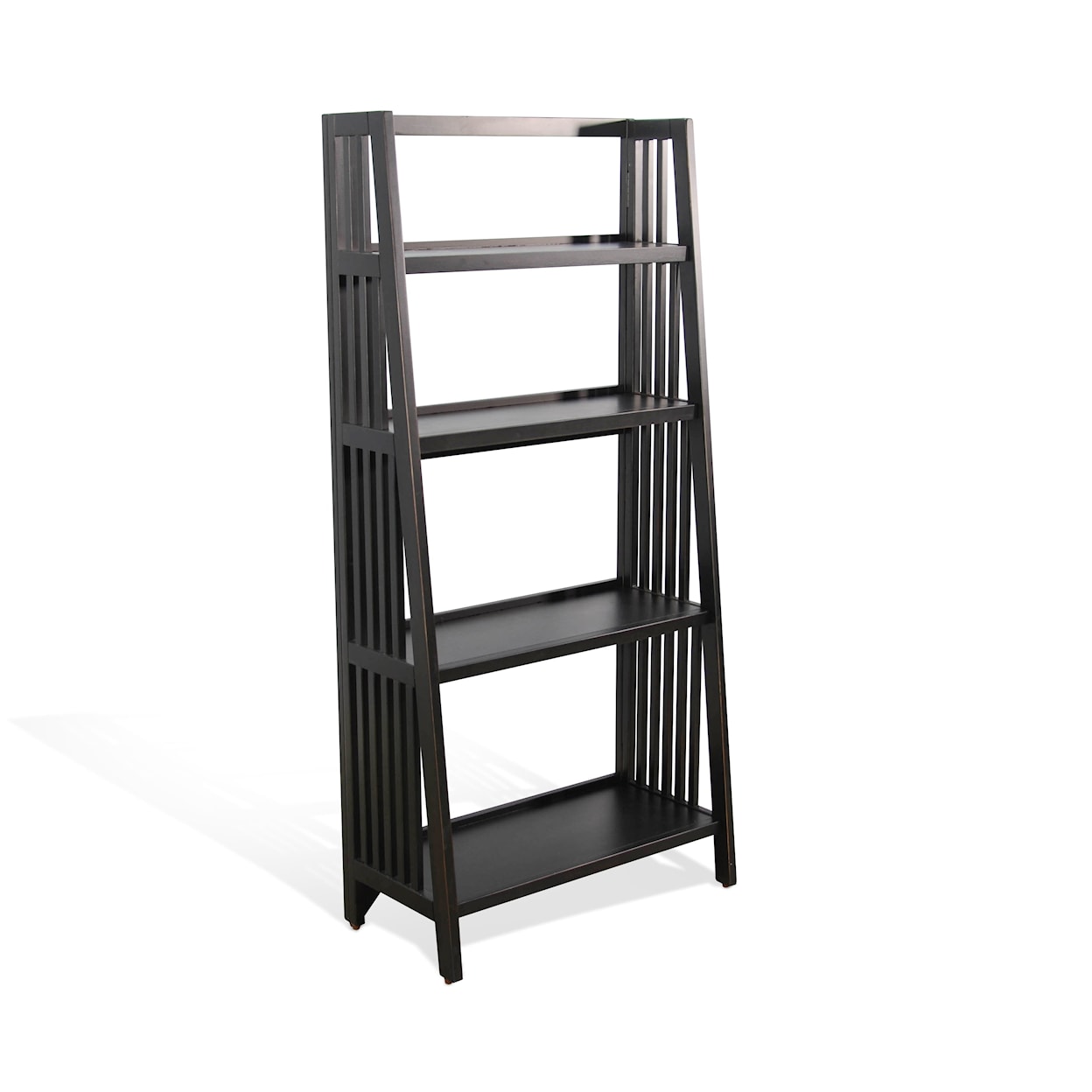 Sunny Designs 2839 Black Walnut 60"H Folding Bookcase