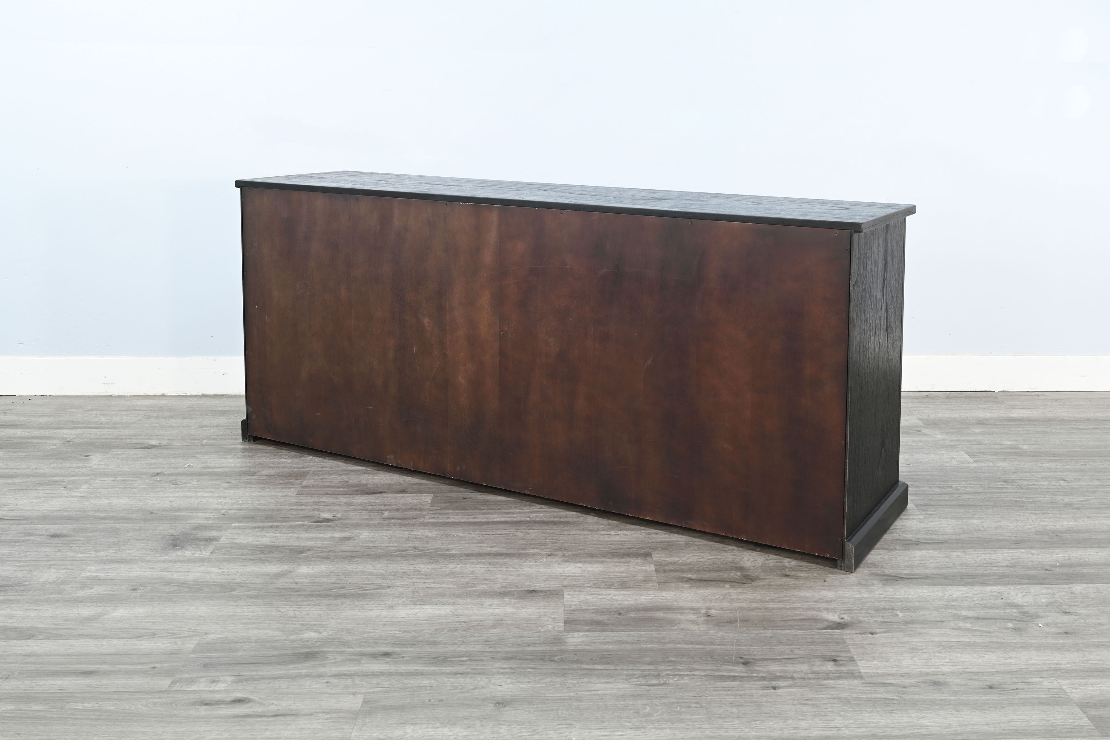 Elena Modern Black Wood Display Cabinet