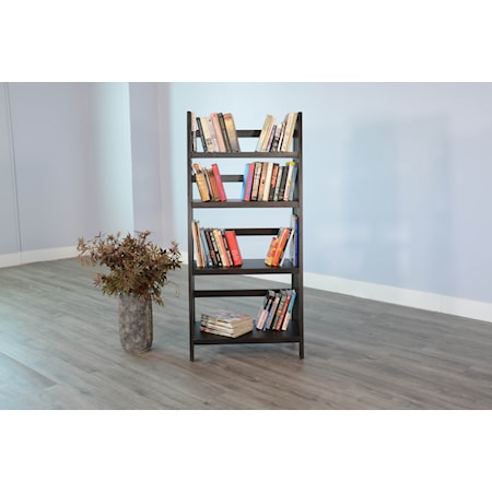 Black Walnut 60&quot;H Folding Bookcase